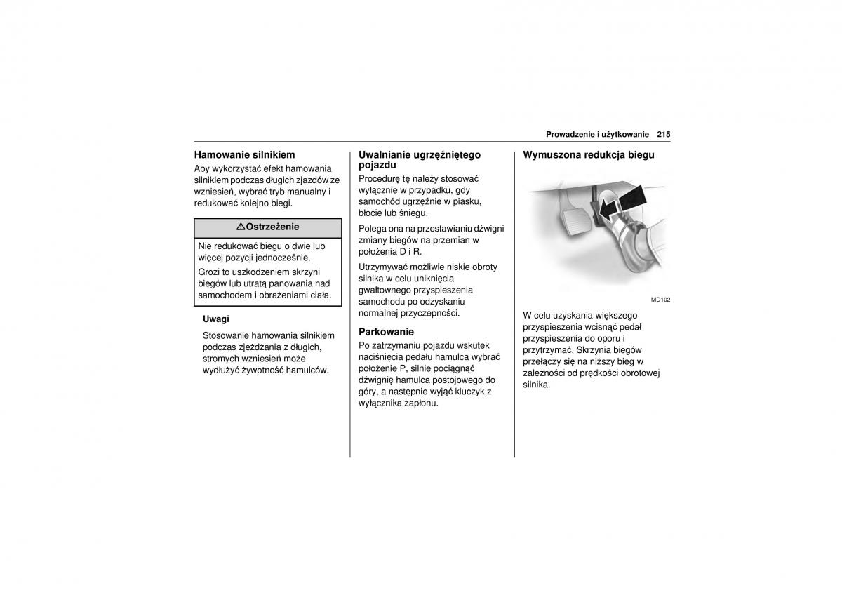 Chevrolet Trax instrukcja obslugi / page 217