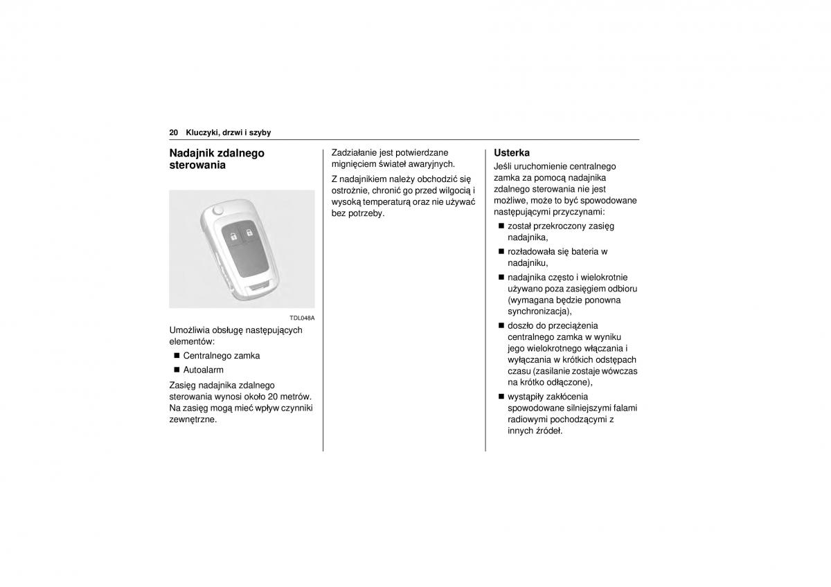 Chevrolet Trax instrukcja obslugi / page 22