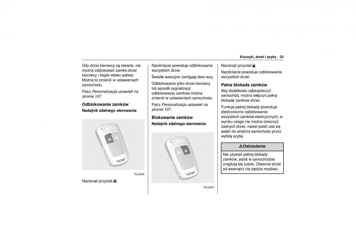 Chevrolet Trax instrukcja obslugi / page 25