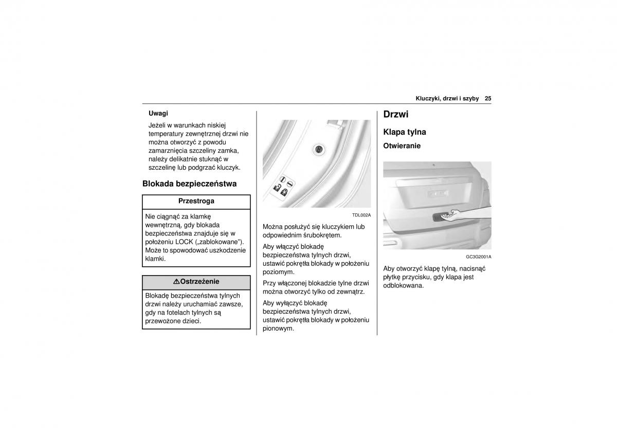 Chevrolet Trax instrukcja obslugi / page 27