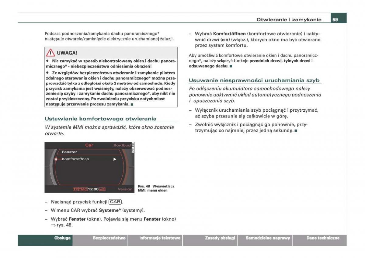 Audi Q7 I 1 instrukcja obslugi / page 59