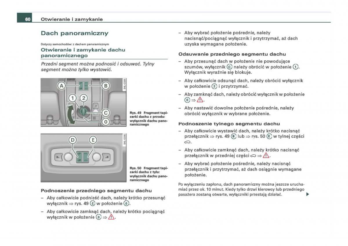 Audi Q7 I 1 instrukcja obslugi / page 60