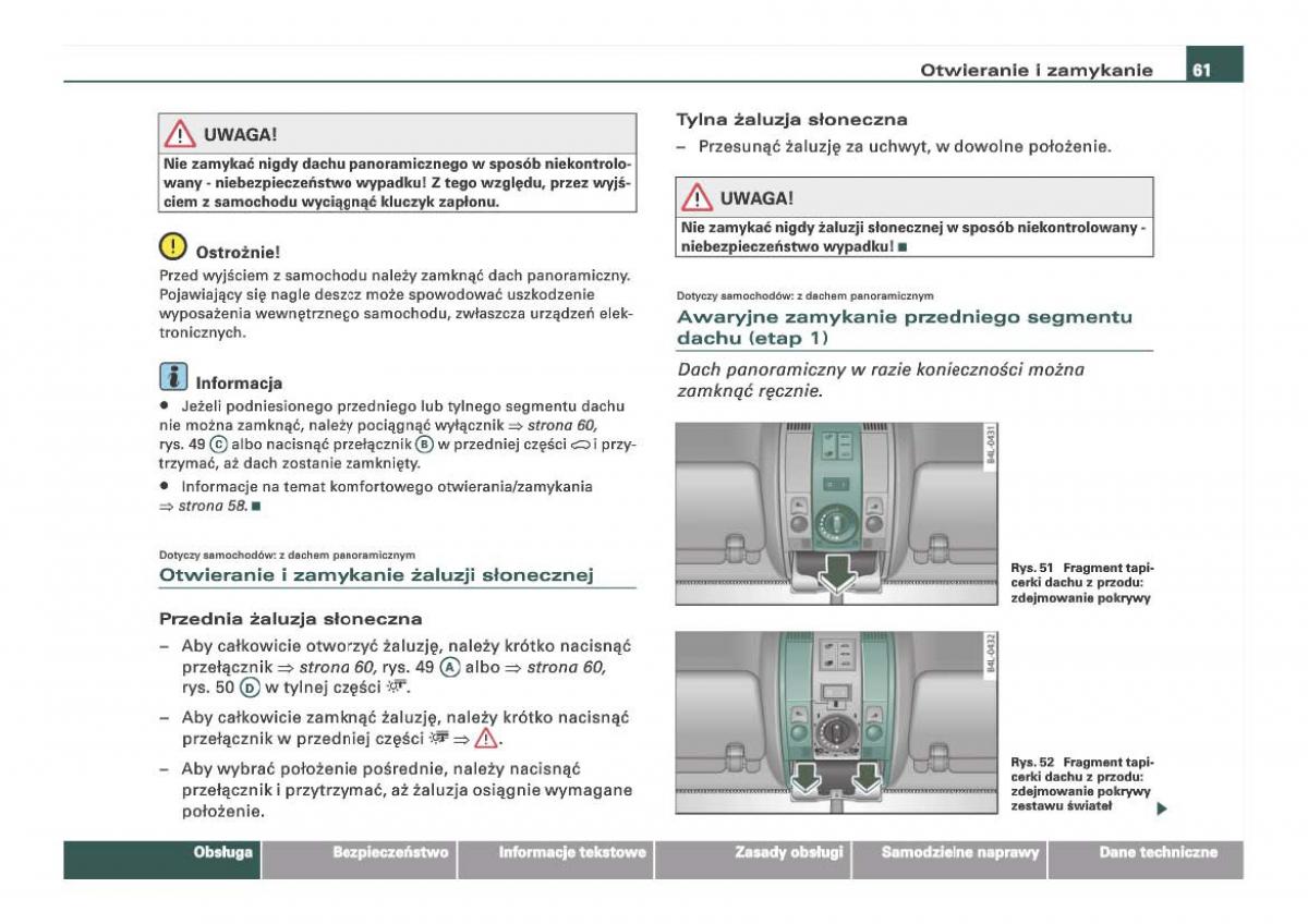 Audi Q7 I 1 instrukcja obslugi / page 61