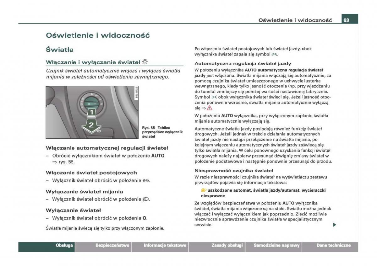 Audi Q7 I 1 instrukcja obslugi / page 63