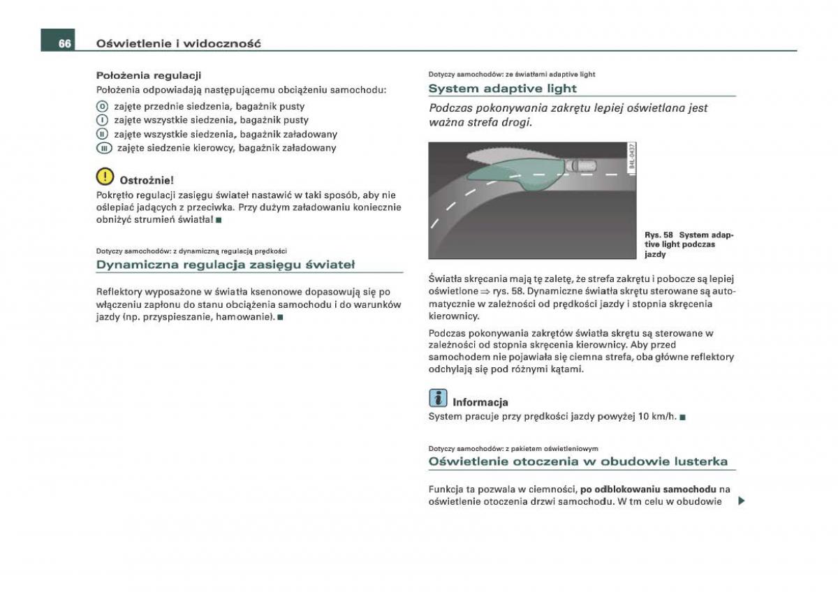 Audi Q7 I 1 instrukcja obslugi / page 66