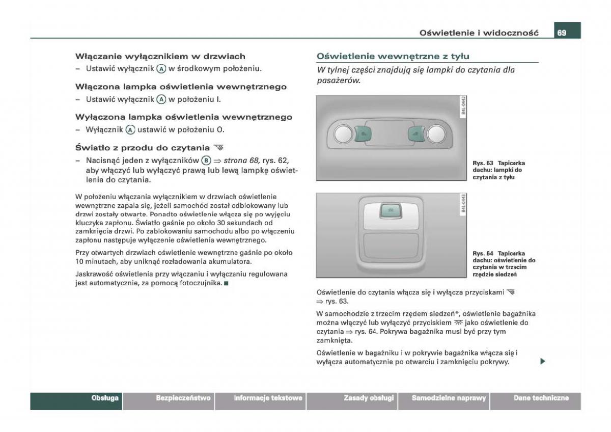 Audi Q7 I 1 instrukcja obslugi / page 69