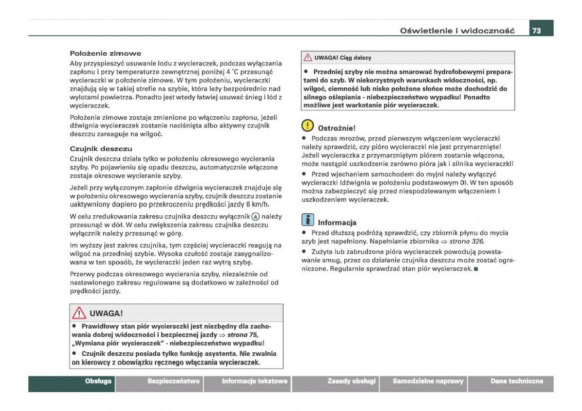 Audi Q7 I 1 instrukcja obslugi / page 73