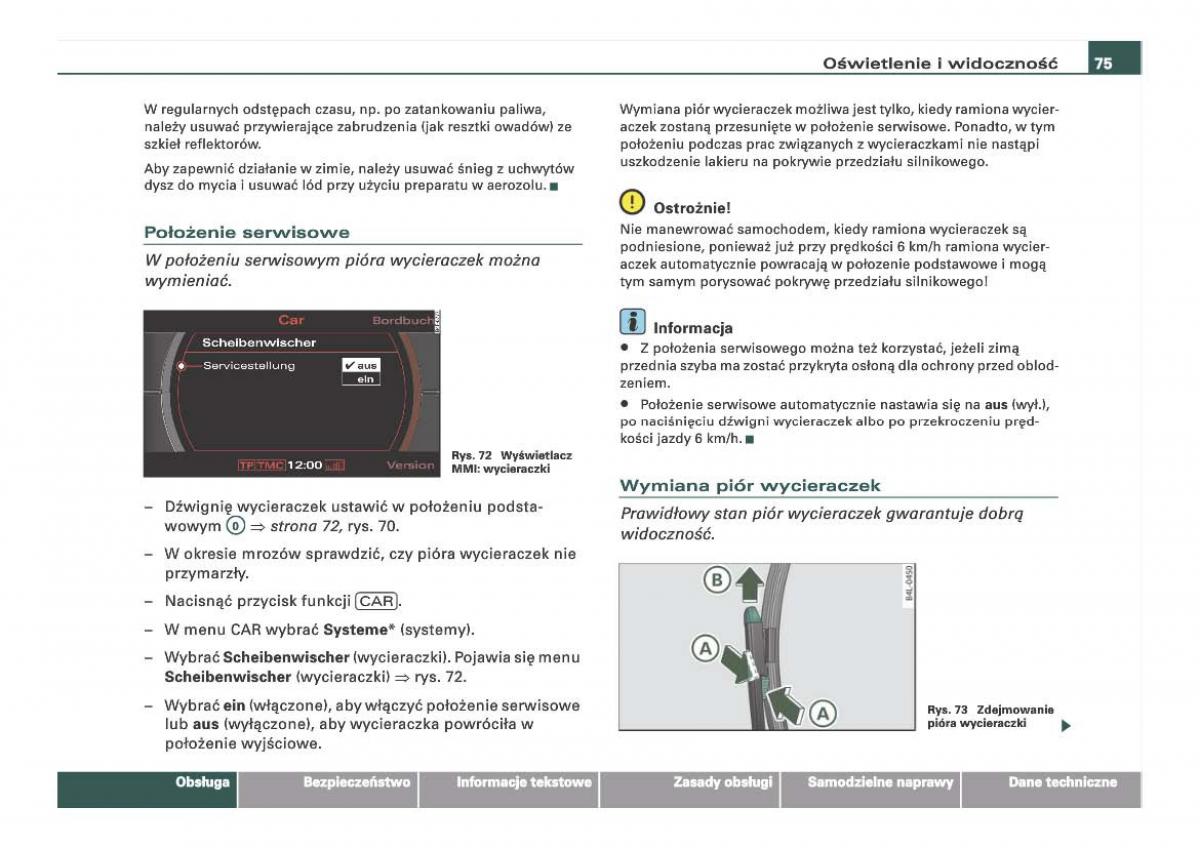 Audi Q7 I 1 instrukcja obslugi / page 75