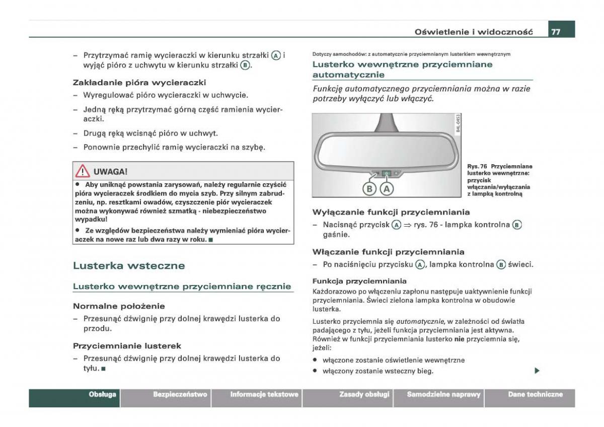 Audi Q7 I 1 instrukcja obslugi / page 77