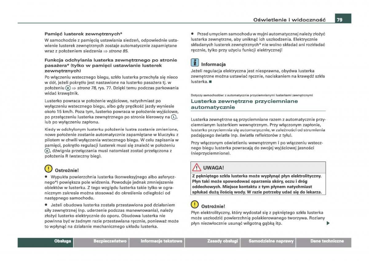 Audi Q7 I 1 instrukcja obslugi / page 79