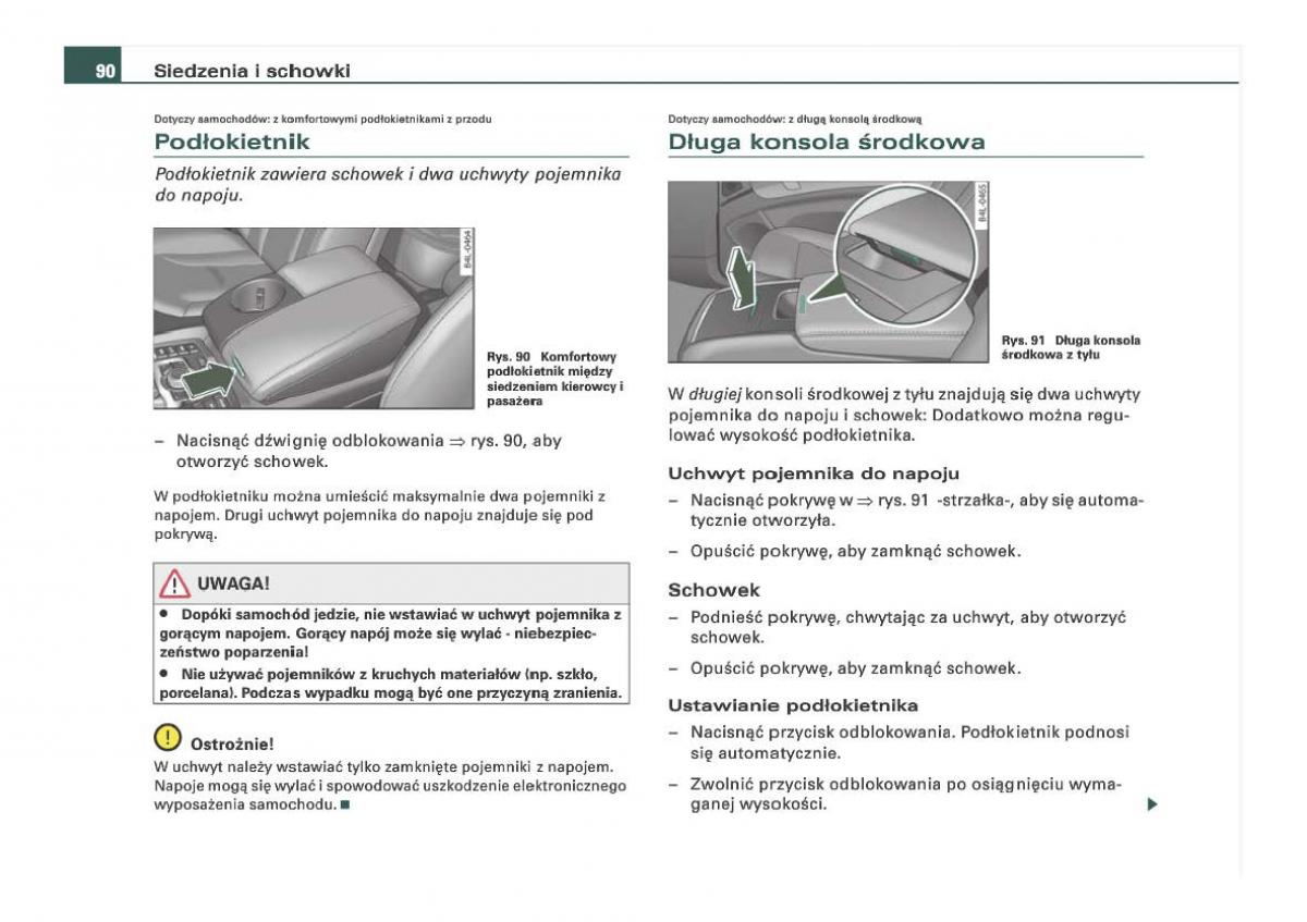 Audi Q7 I 1 instrukcja obslugi / page 90