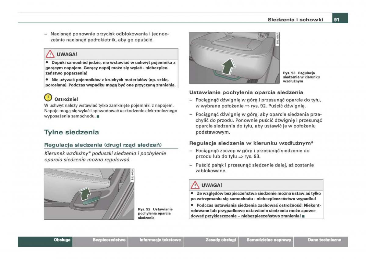 Audi Q7 I 1 instrukcja obslugi / page 91