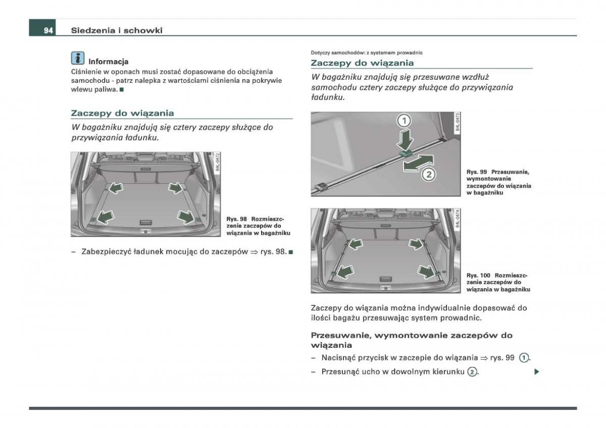 Audi Q7 I 1 instrukcja obslugi / page 94