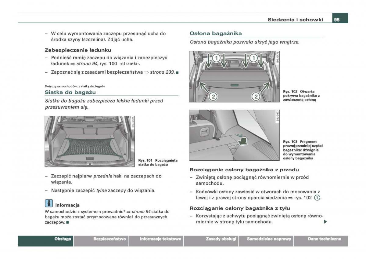 Audi Q7 I 1 instrukcja obslugi / page 95