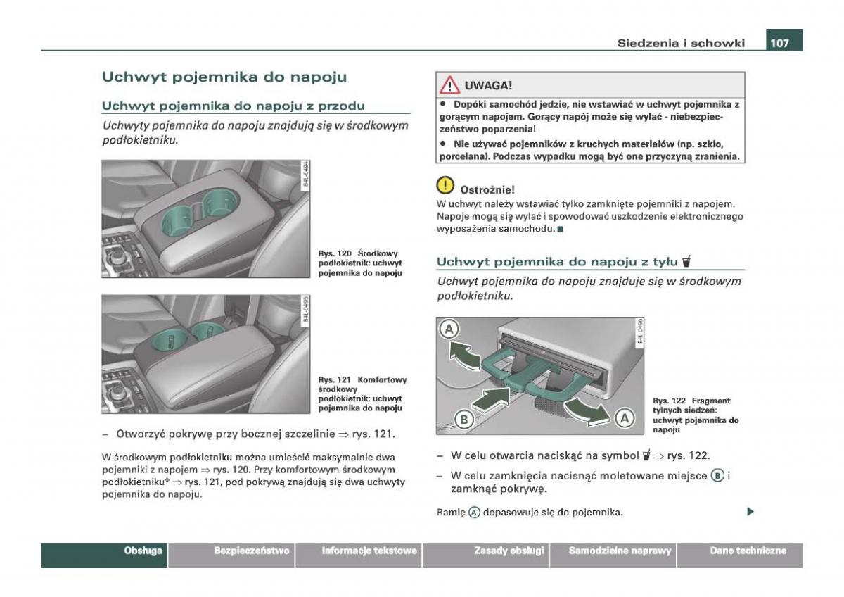 Audi Q7 I 1 instrukcja obslugi / page 107