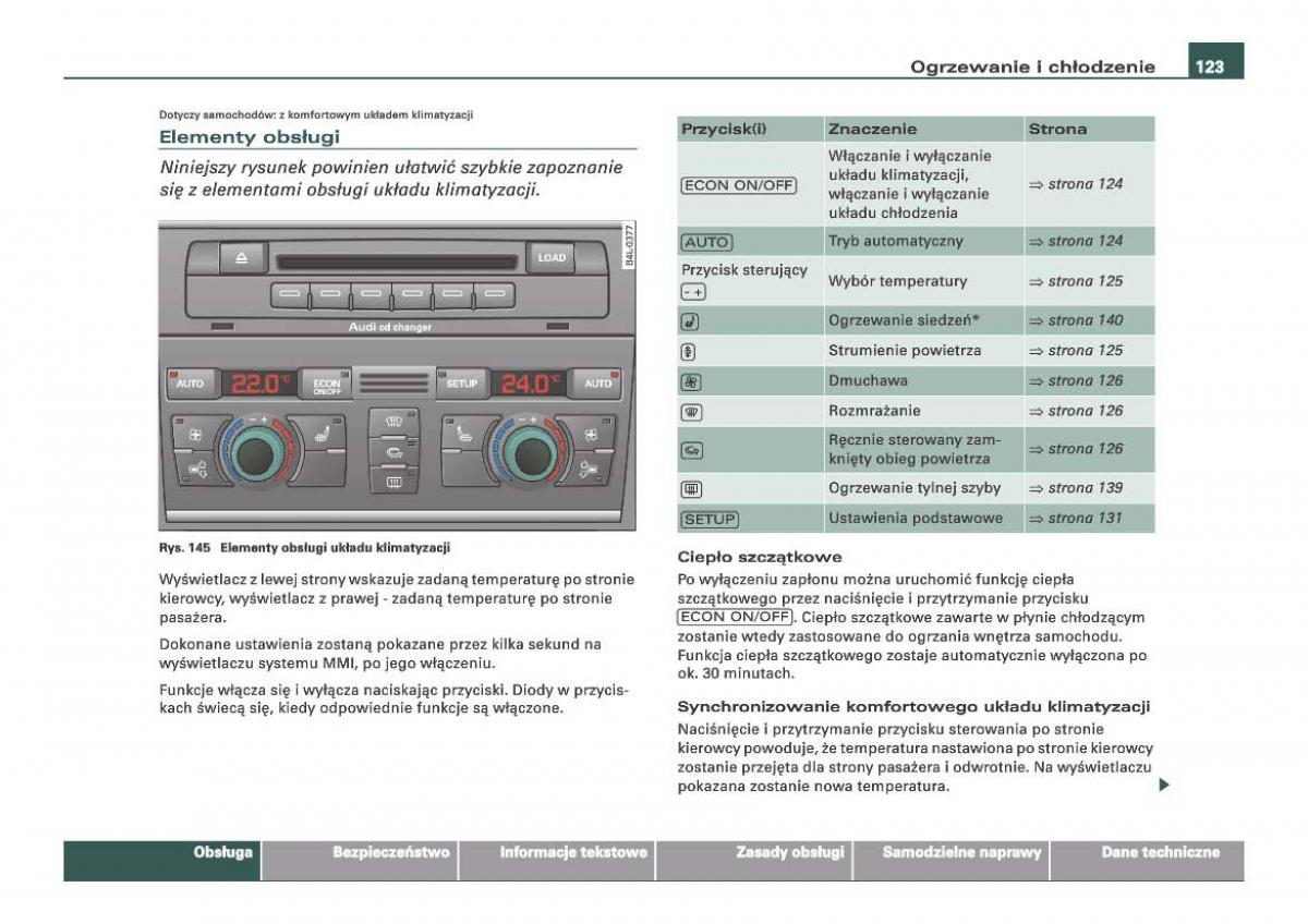 Audi Q7 I 1 instrukcja obslugi / page 123