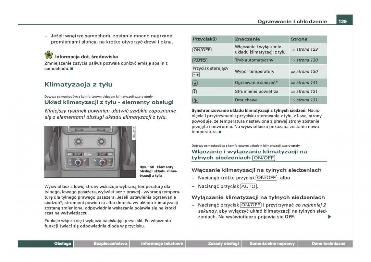 Audi Q7 I 1 instrukcja obslugi / page 129