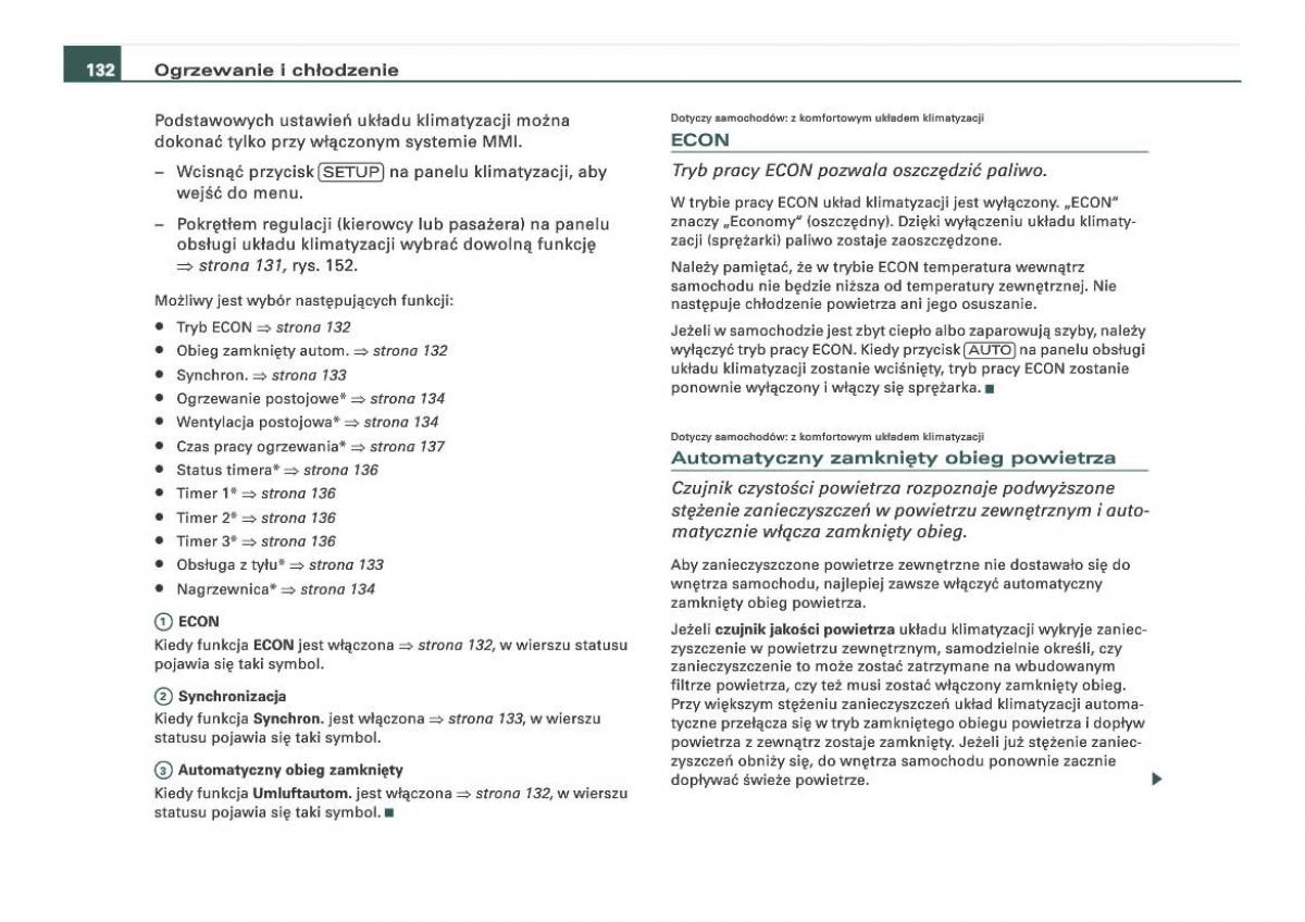 Audi Q7 I 1 instrukcja obslugi / page 132