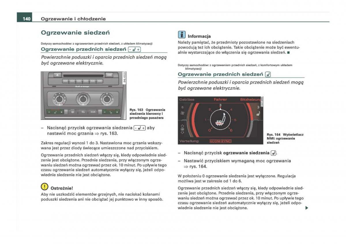 Audi Q7 I 1 instrukcja obslugi / page 140