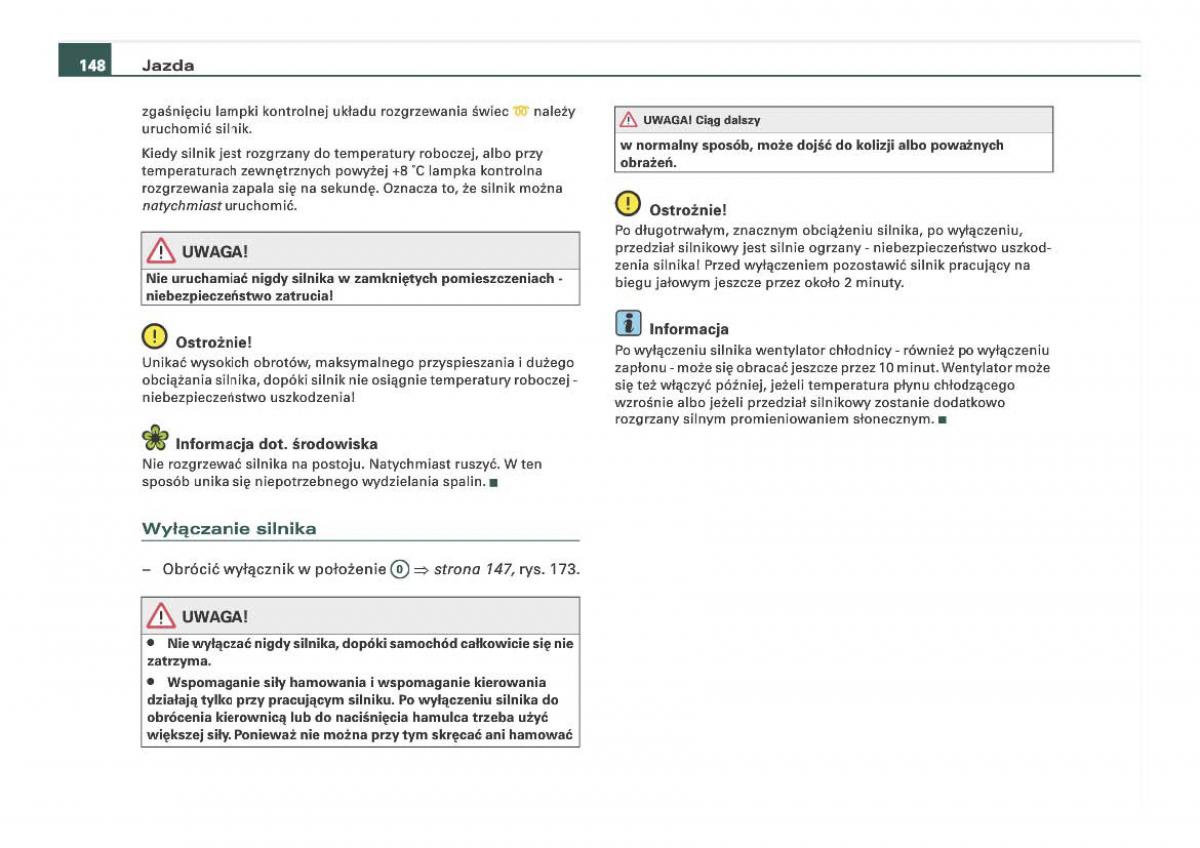 Audi Q7 I 1 instrukcja obslugi / page 148