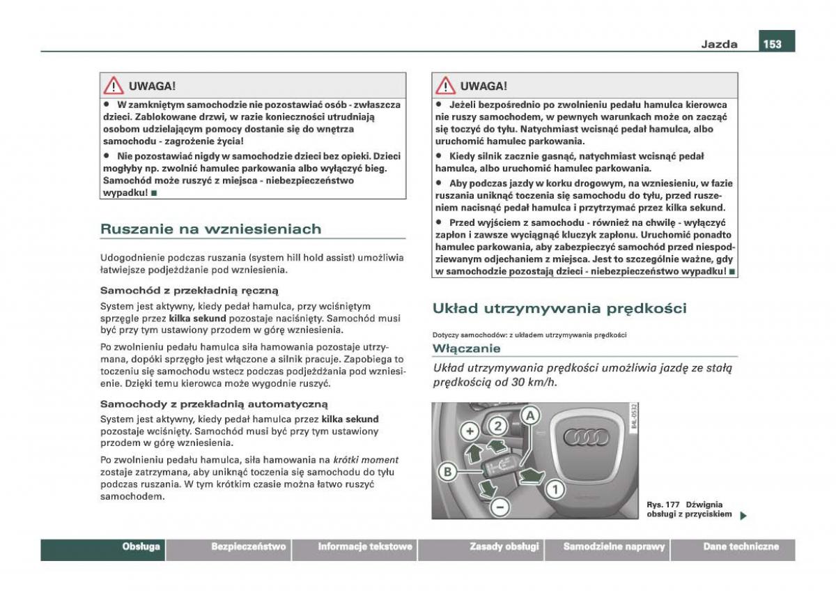 Audi Q7 I 1 instrukcja obslugi / page 153