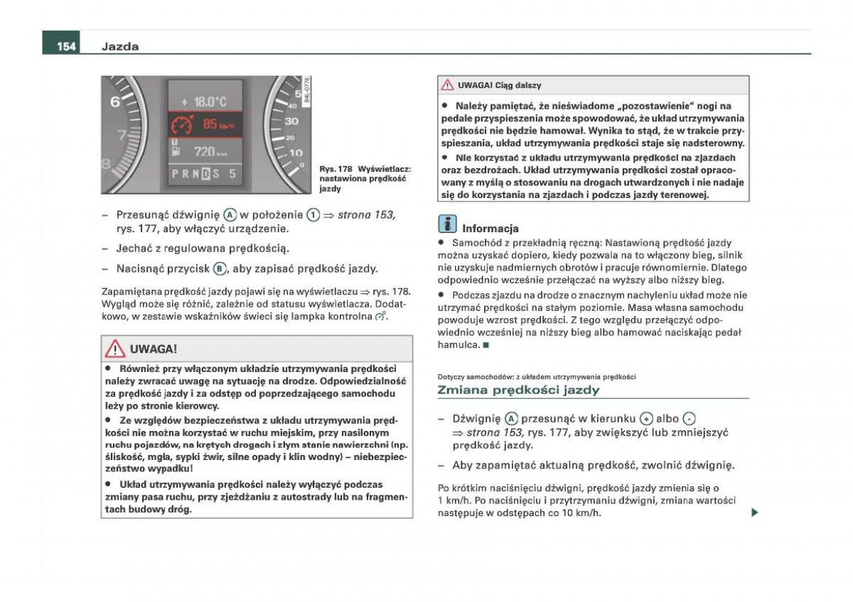 Audi Q7 I 1 instrukcja obslugi / page 154