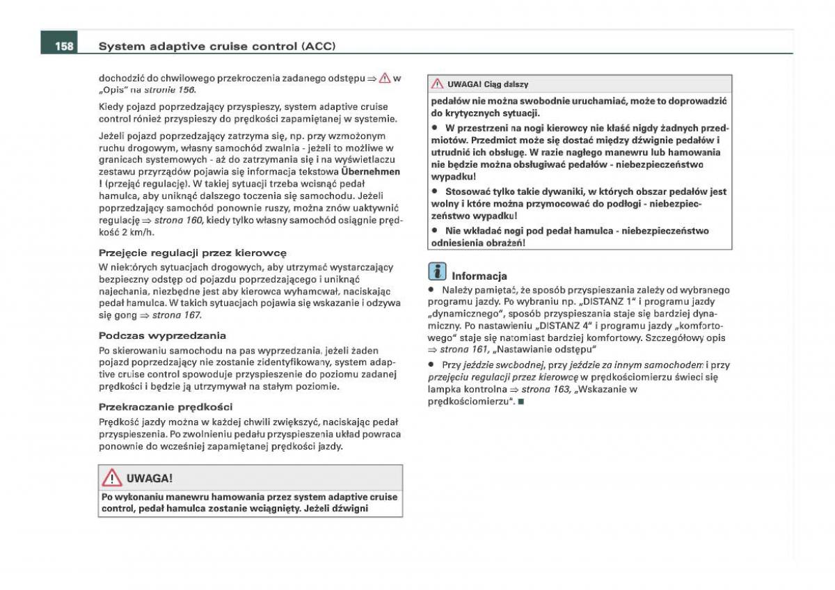 Audi Q7 I 1 instrukcja obslugi / page 158