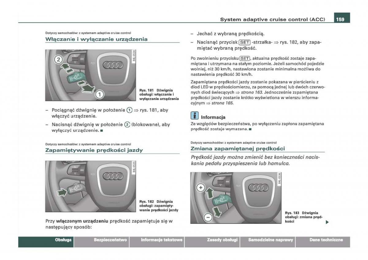 Audi Q7 I 1 instrukcja obslugi / page 159