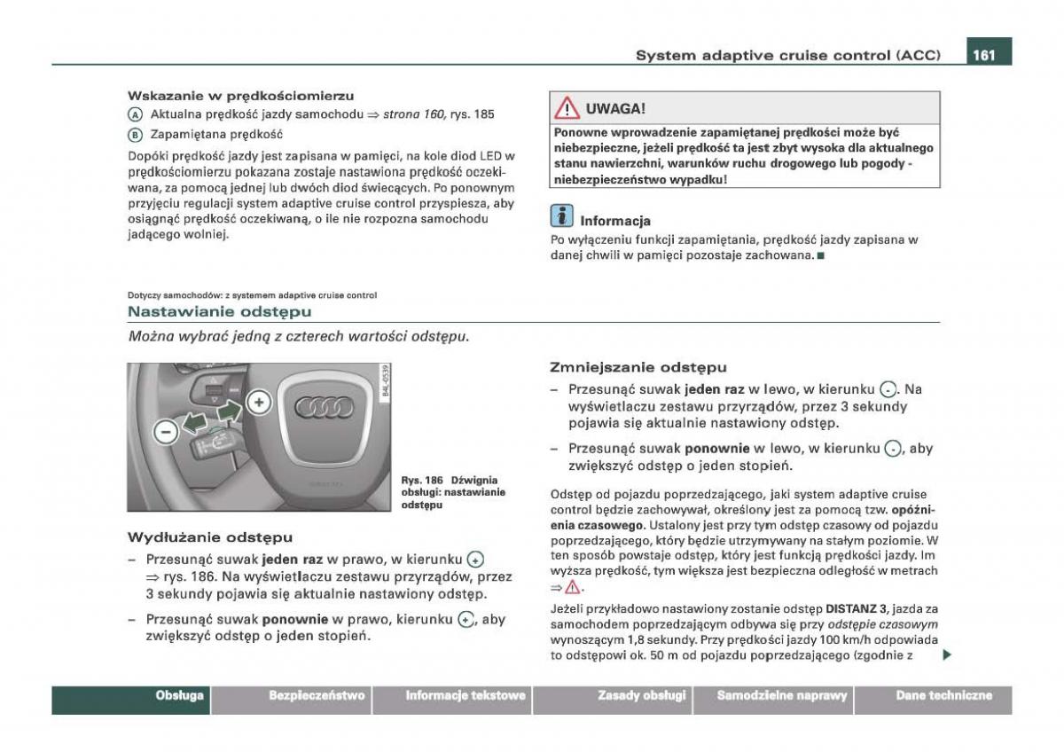 Audi Q7 I 1 instrukcja obslugi / page 161