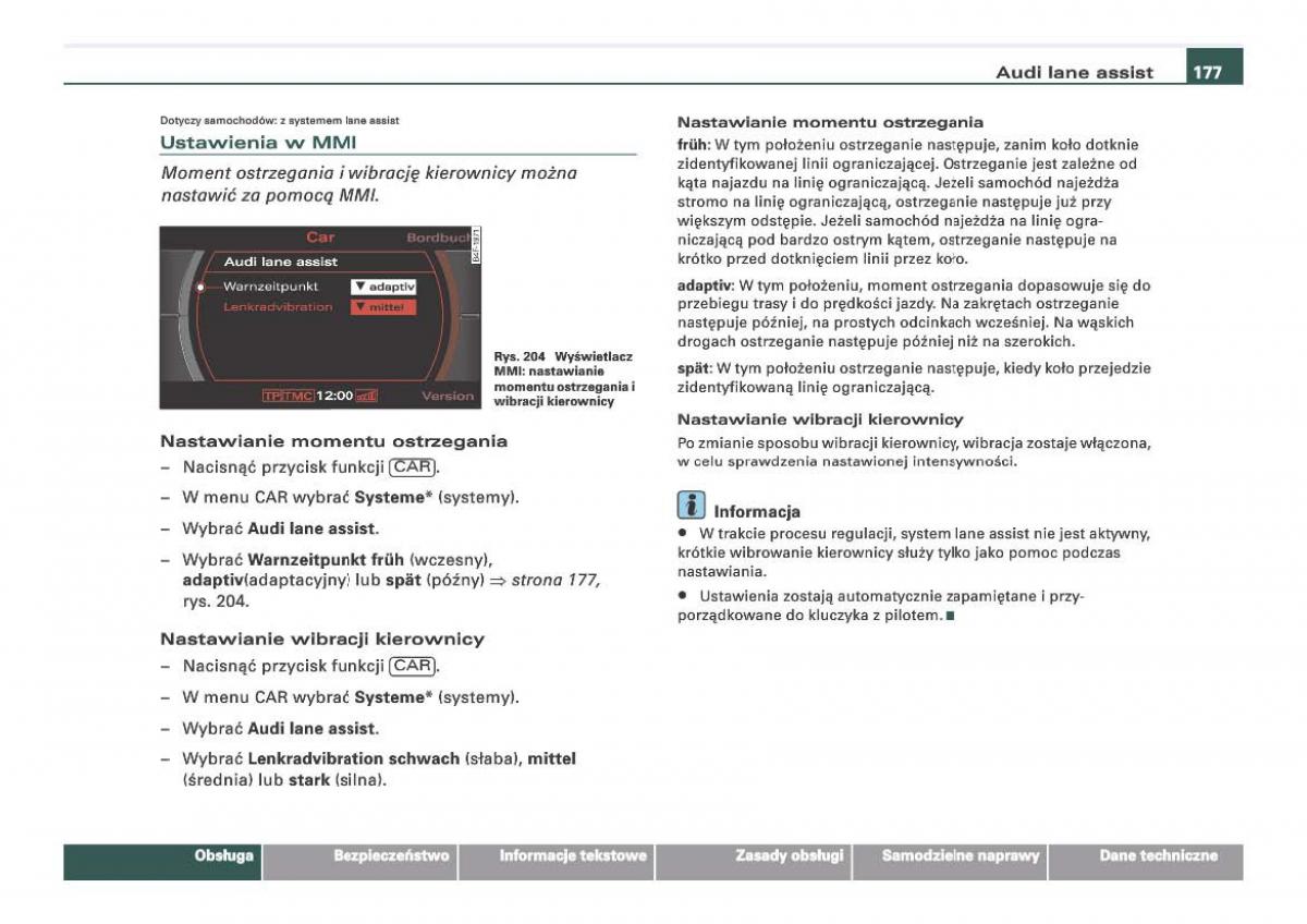 Audi Q7 I 1 instrukcja obslugi / page 177