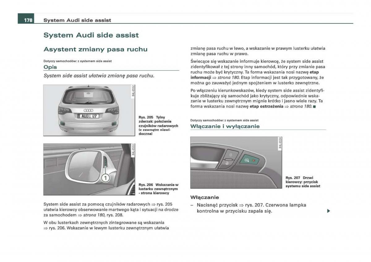 Audi Q7 I 1 instrukcja obslugi / page 178