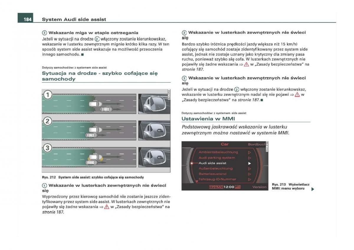 Audi Q7 I 1 instrukcja obslugi / page 184