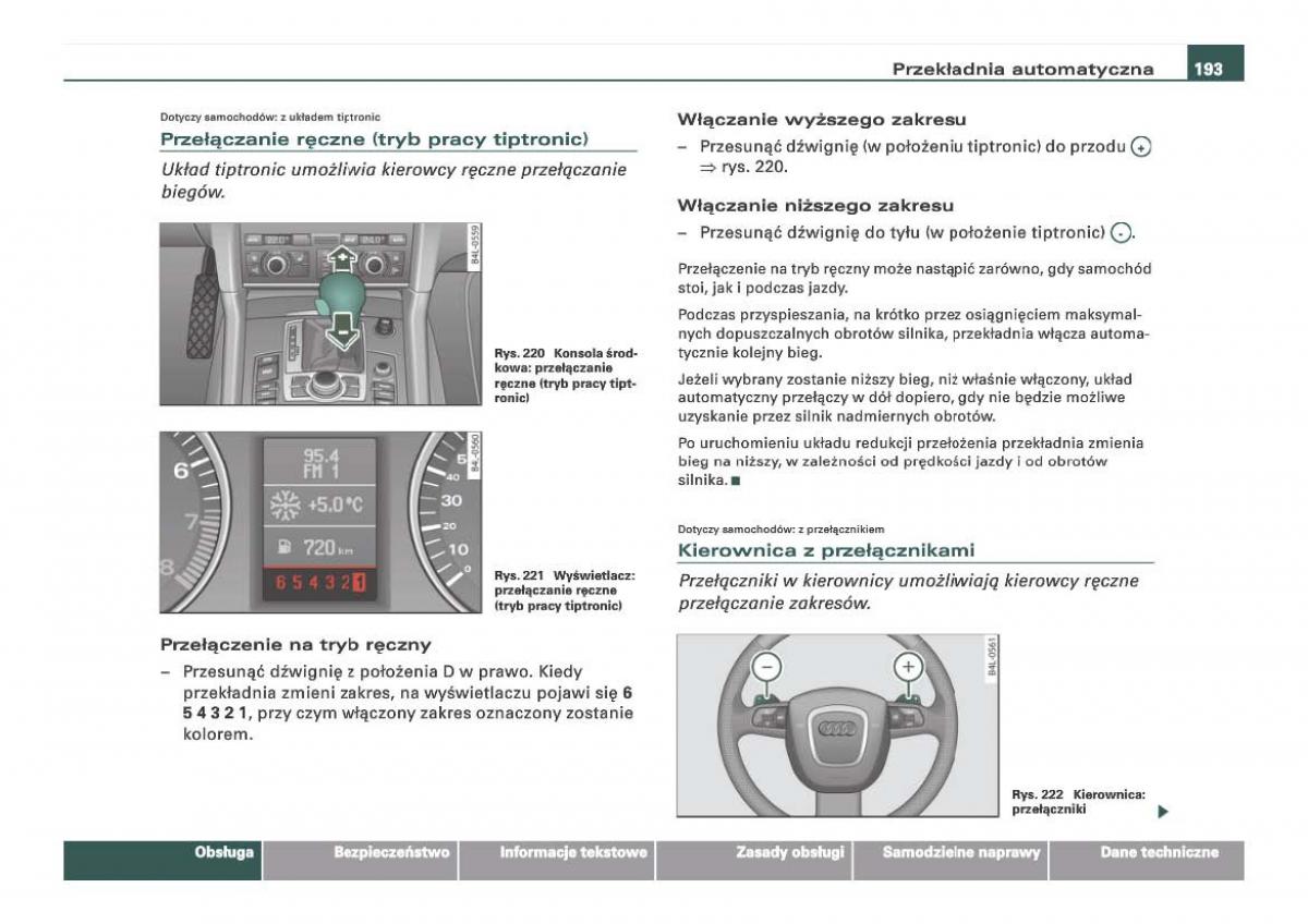 Audi Q7 I 1 instrukcja obslugi / page 193