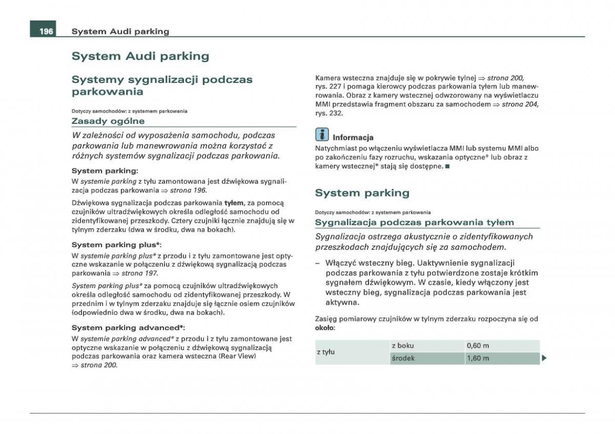 Audi Q7 I 1 instrukcja obslugi / page 196