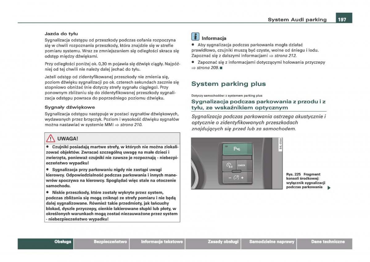 Audi Q7 I 1 instrukcja obslugi / page 197