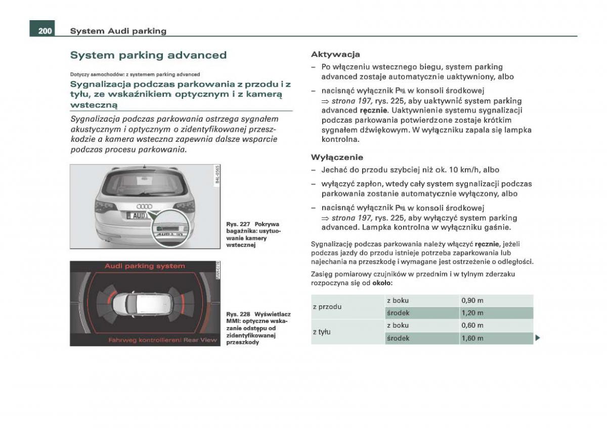 Audi Q7 I 1 instrukcja obslugi / page 200