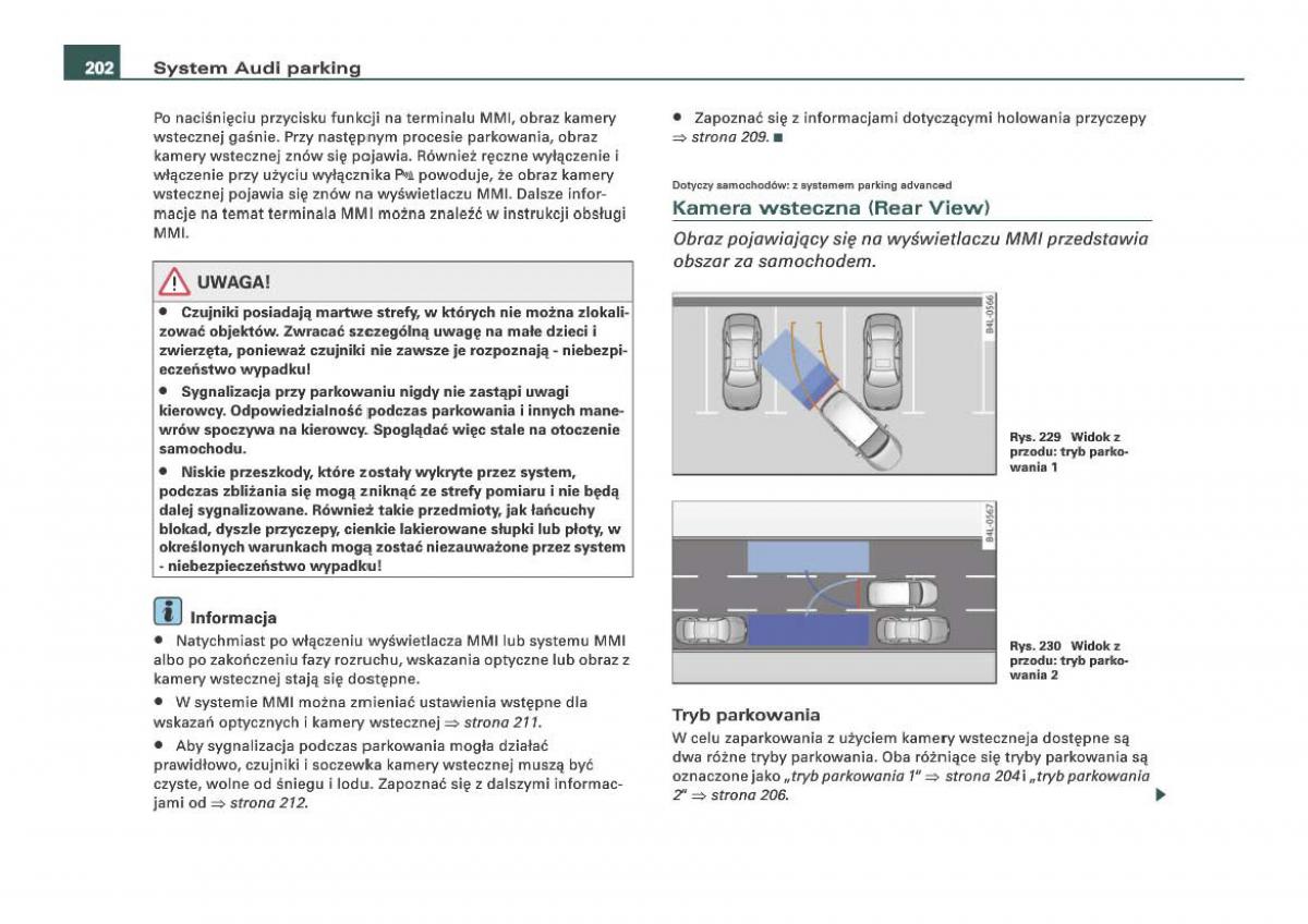 Audi Q7 I 1 instrukcja obslugi / page 202