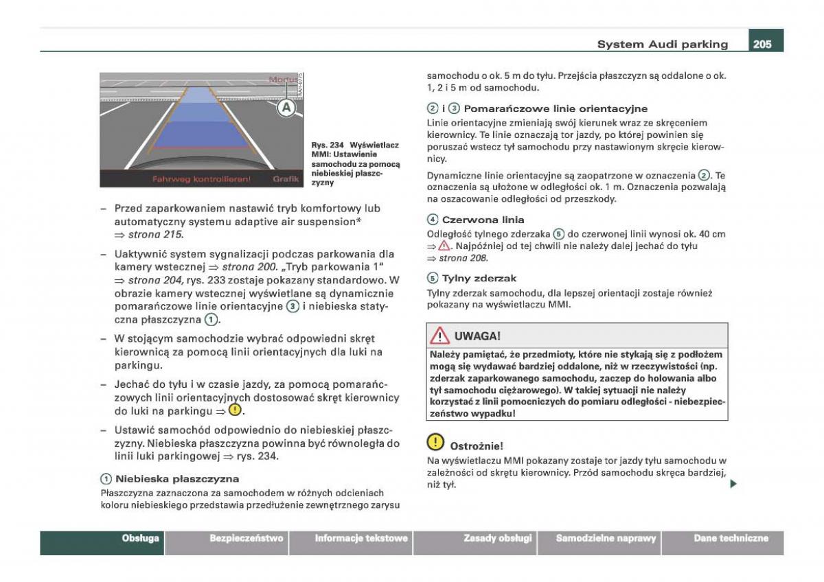 Audi Q7 I 1 instrukcja obslugi / page 205