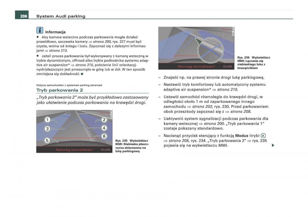 Audi Q7 I 1 instrukcja obslugi / page 206