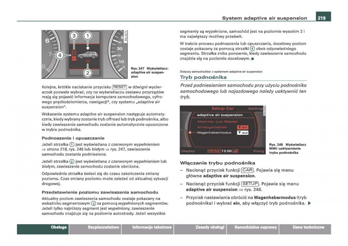 Audi Q7 I 1 instrukcja obslugi / page 219