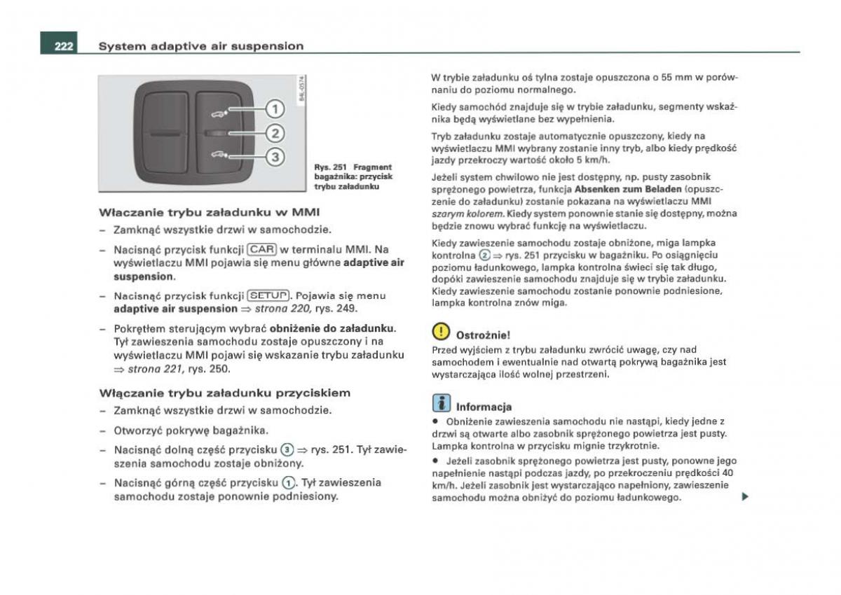 Audi Q7 I 1 instrukcja obslugi / page 222