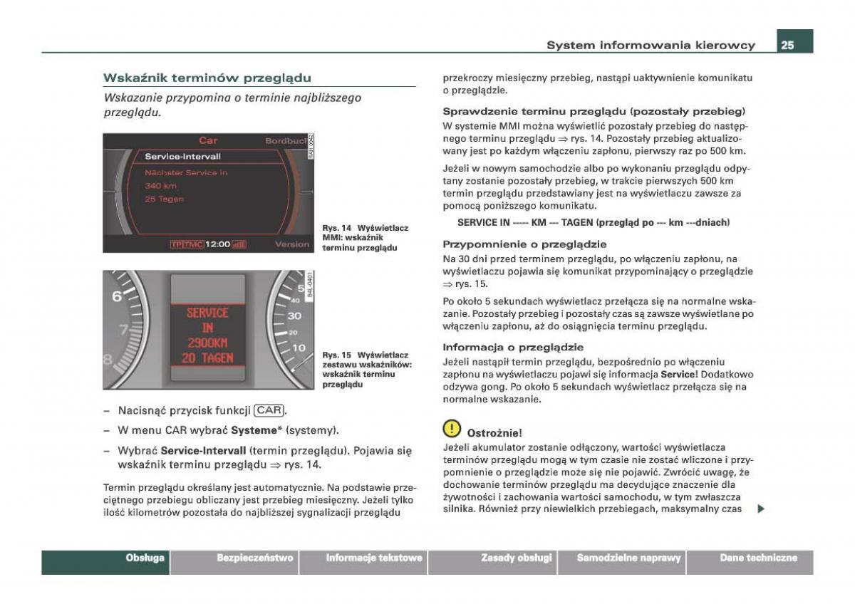 Audi Q7 I 1 instrukcja obslugi / page 25