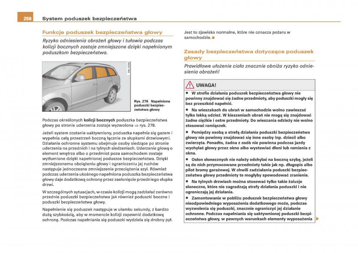 Audi Q7 I 1 instrukcja obslugi / page 255