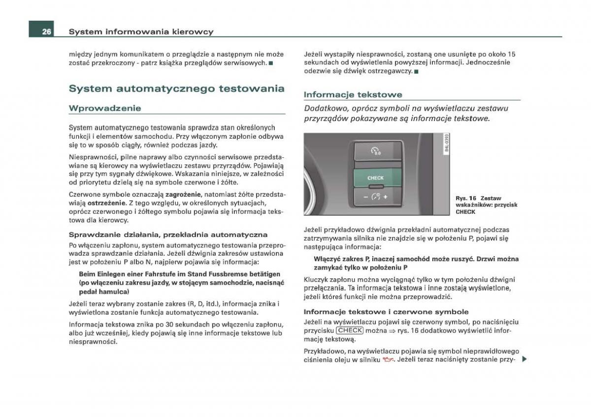 Audi Q7 I 1 instrukcja obslugi / page 26