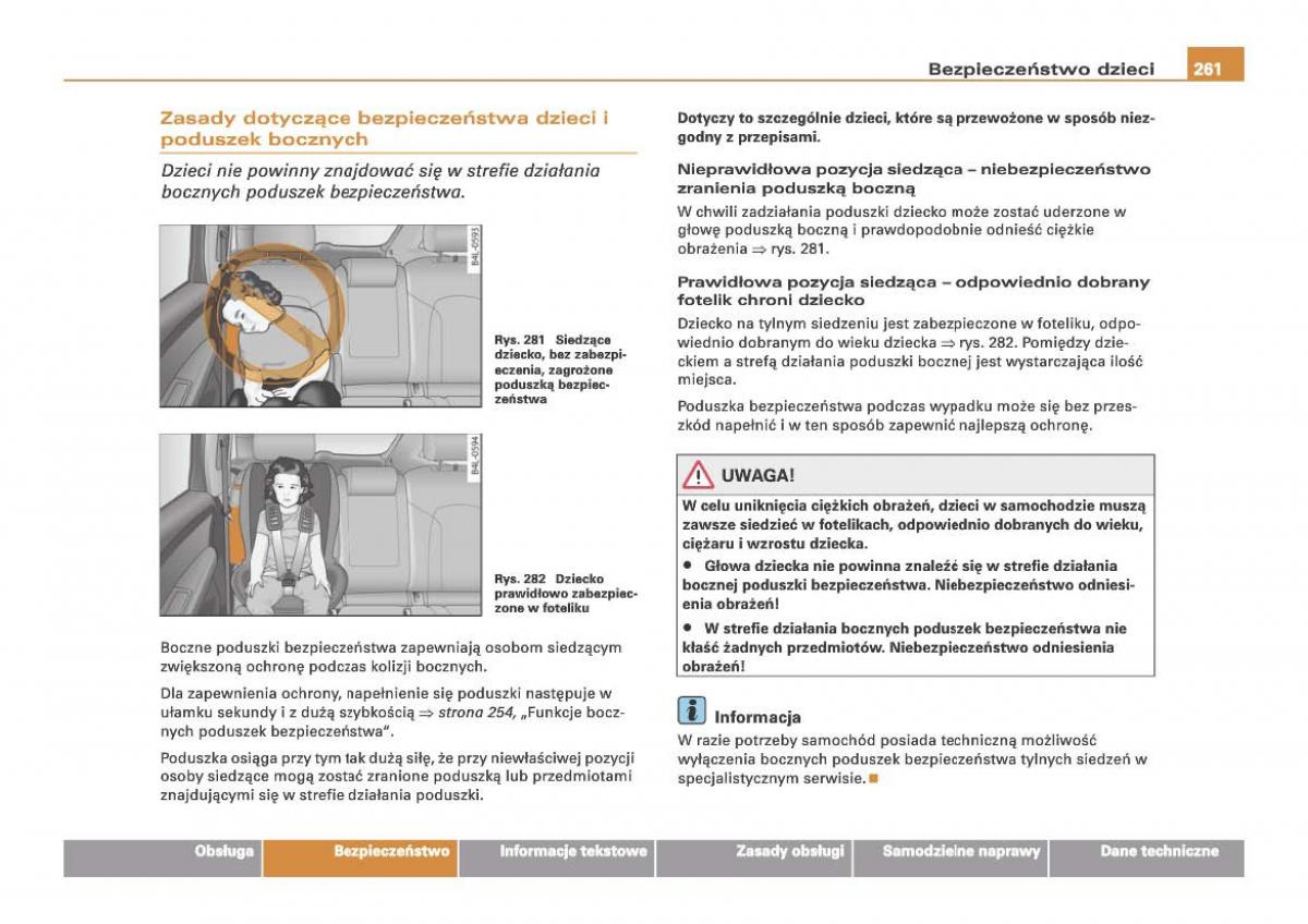 Audi Q7 I 1 instrukcja obslugi / page 260