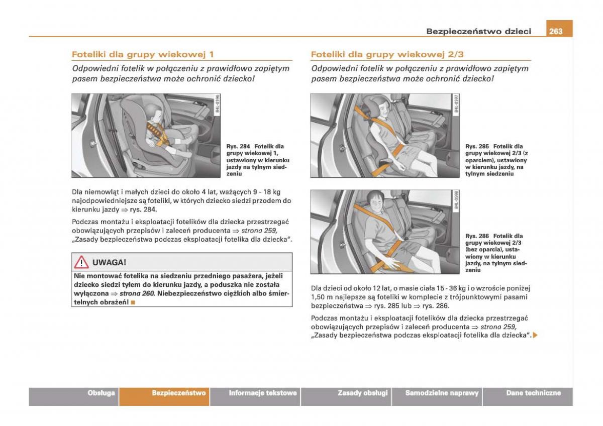 Audi Q7 I 1 instrukcja obslugi / page 262