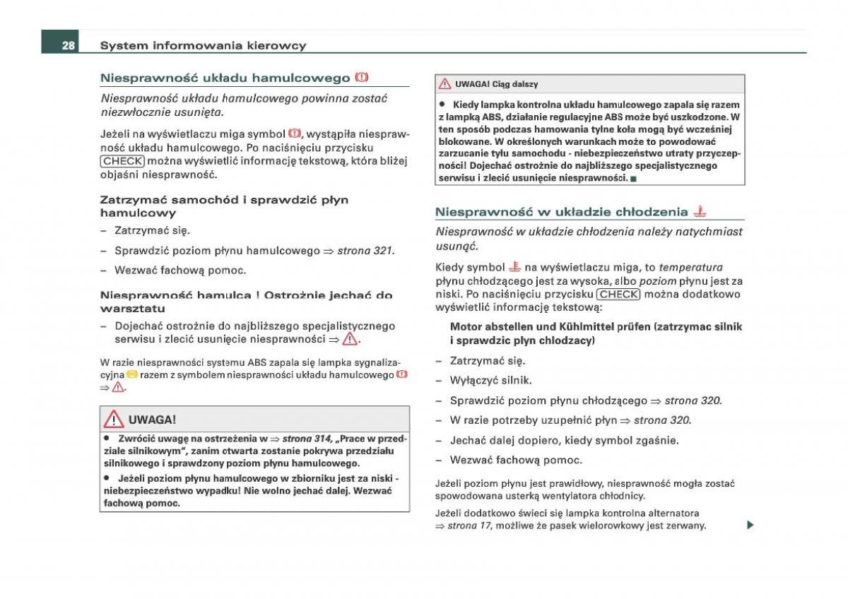 Audi Q7 I 1 instrukcja obslugi / page 28