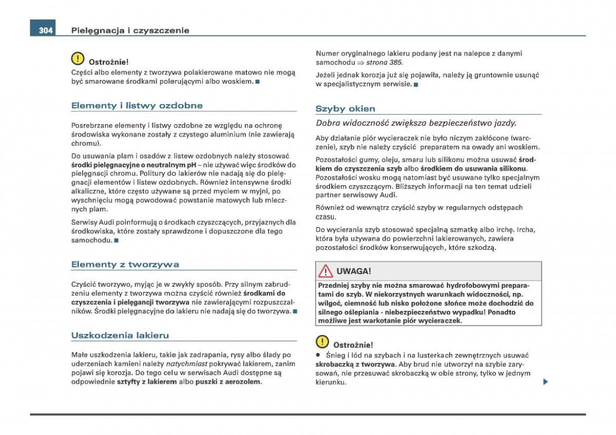 Audi Q7 I 1 instrukcja obslugi / page 301