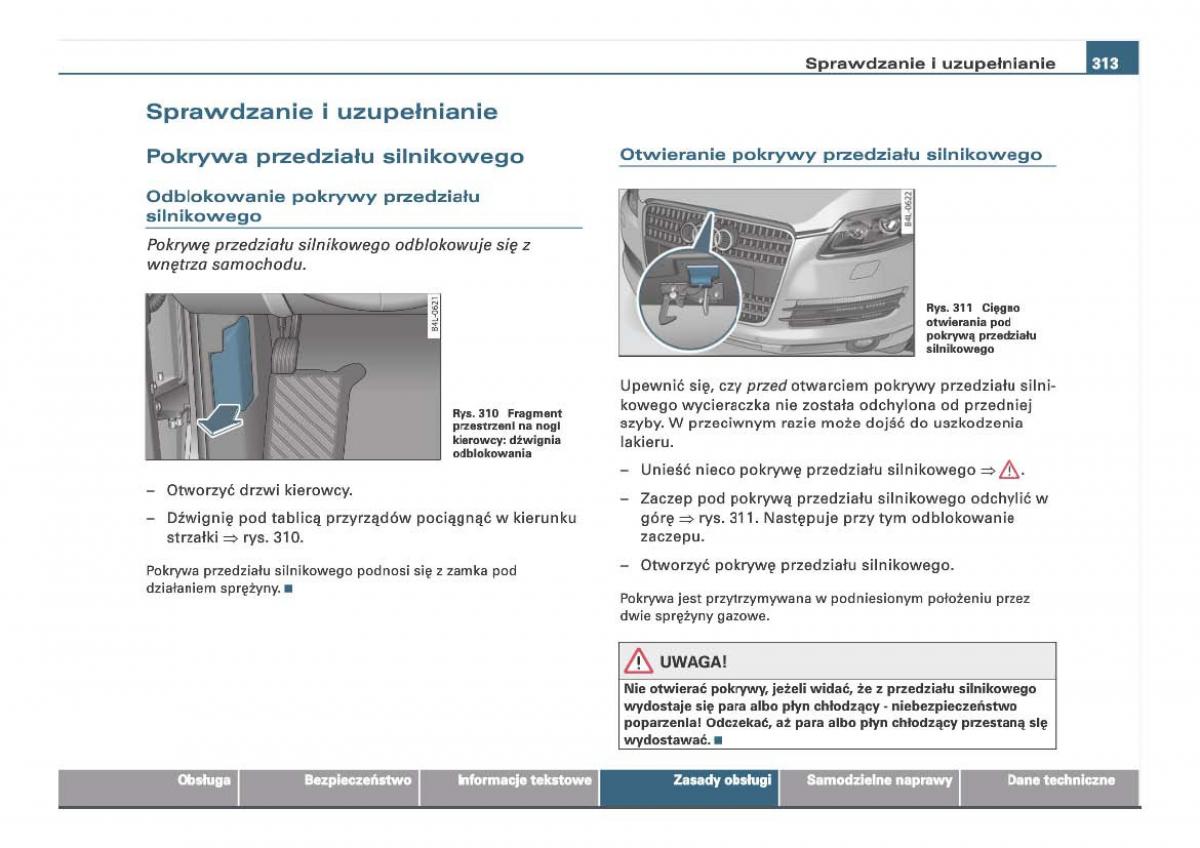 Audi Q7 I 1 instrukcja obslugi / page 310