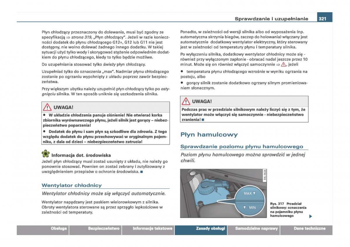 Audi Q7 I 1 instrukcja obslugi / page 318